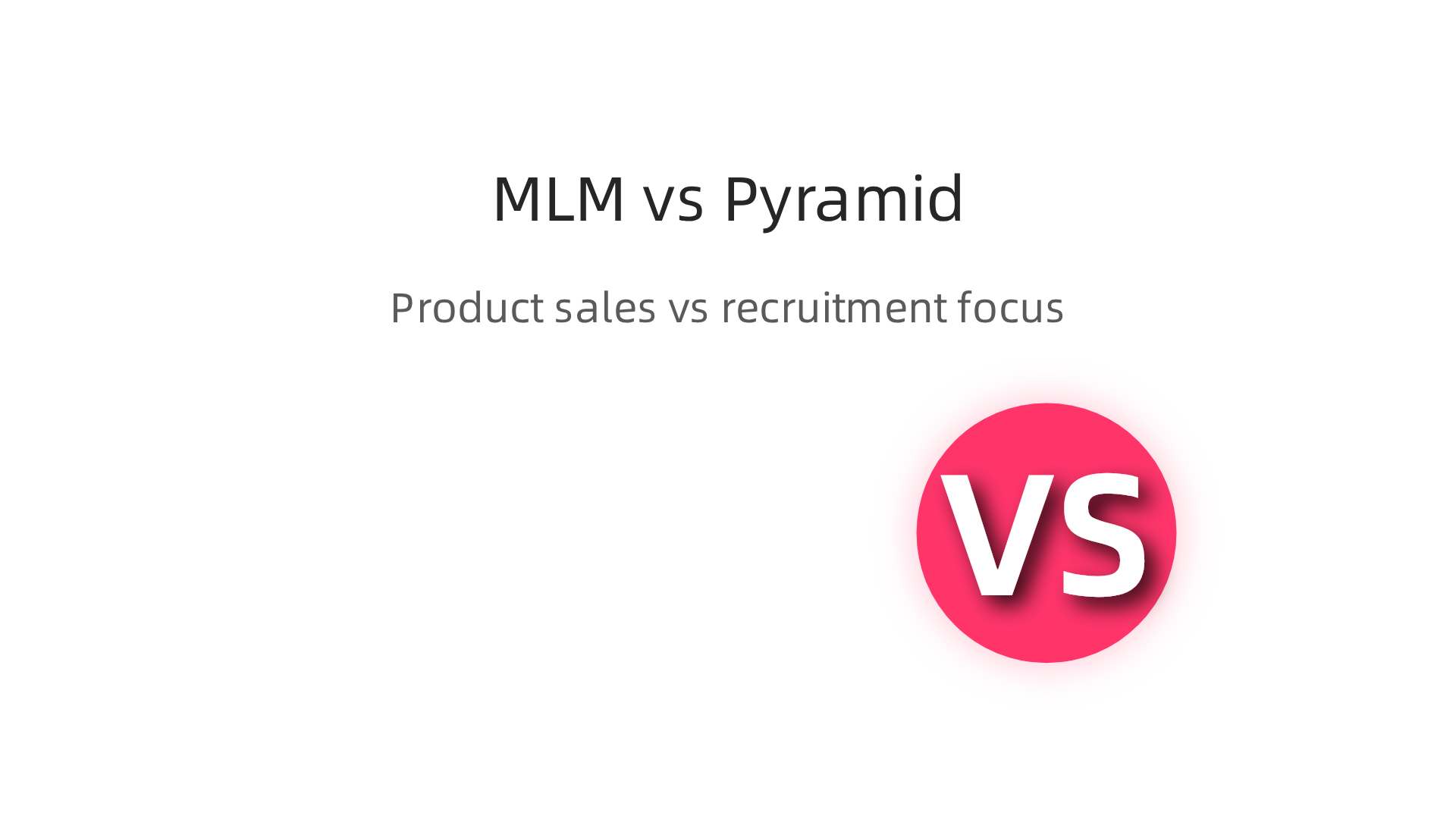 This infographic illustrates the key differences between a legitimate Multi-Level Marketing (MLM) business and an illegal pyramid scheme, focusing on their primary revenue sources.