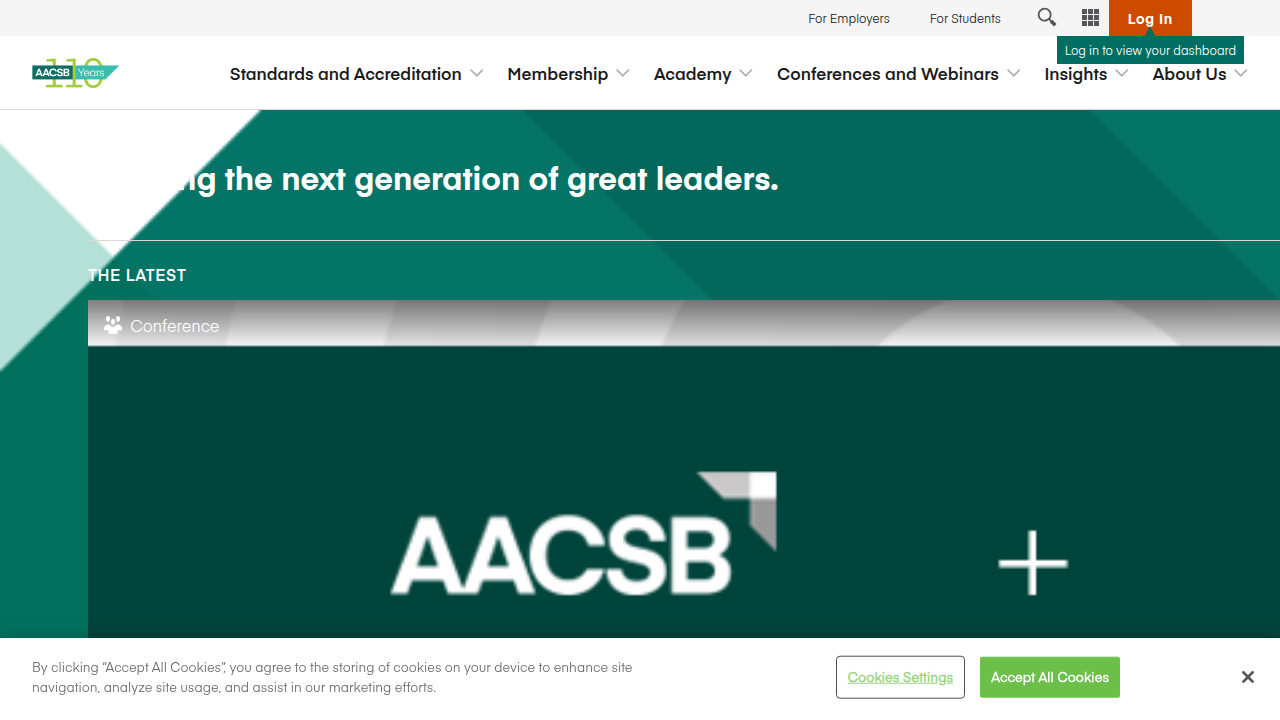 The official website of the Association to Advance Collegiate Schools of Business (AACSB), a leading global accrediting body for business schools.